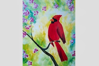 Paint Nite: Spring Cardinal Blossoms